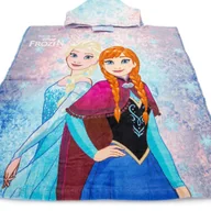 Okrycia kąpielowe dla dzieci - Ręcznik bawełniany ponczo z kapturem 50x100 Frozen - miniaturka - grafika 1