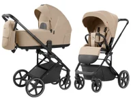 Wózki dziecięce - Wózek wielofunkcyjny 2w1 gondola i spacerówka CARRELLO ALFA 2025 Natural Beige - miniaturka - grafika 1