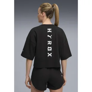 Damska skrócona koszulka PUMA x HYROX Lifestyle PUMA Black - Koszulki sportowe damskie - miniaturka - grafika 1