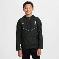 Kurtki i kamizelki sportowe męskie - Kurtka piłkarska typu anorak dla dużych dzieci (chłopców) Nike Liverpool F.C. Amplify Windrunner - Zieleń - miniaturka - grafika 1