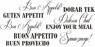 Napis na ścianę naklejka 100x50cm wybór koloru do kuchni - Smacznego 156 - Naklejki na ścianę Napis na ścianę naklejka 100x50cm wybór koloru do kuchni - Smacznego 156 - Naklejki na ścianę - miniaturka - grafika 1