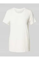Koszulki i topy damskie - T-shirt z prążkowanym okrągłym dekoltem - Schiesser - miniaturka - grafika 1