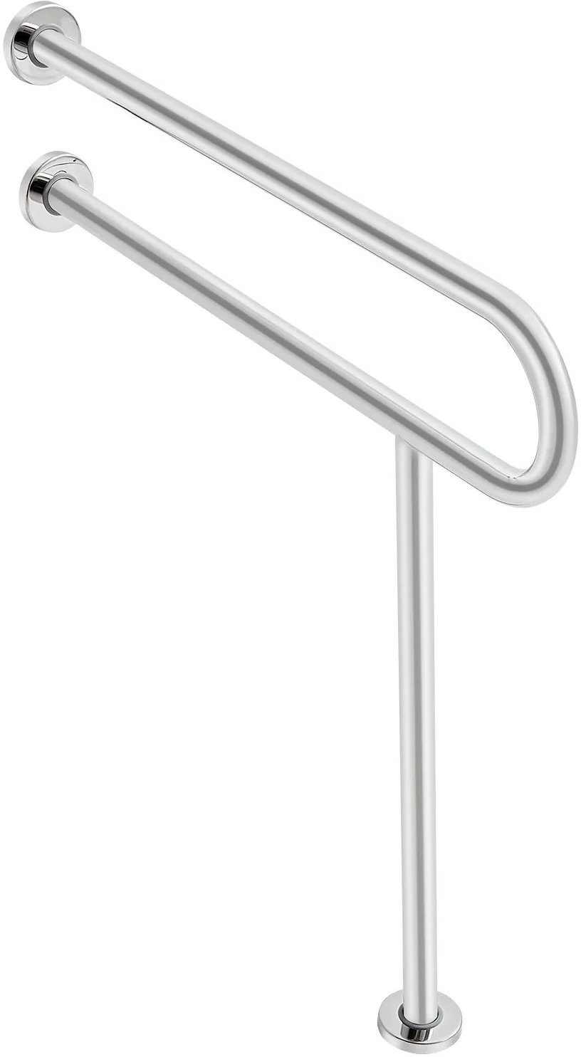 Uchwyt łazienkowy U 80 cm stal nierdzewna 136 kg - poręcz przy toalecie
