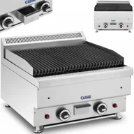 Piece, kotły  i płyty grzejne gastronomiczne - Grill lawowy - gaz ziemny - 2 x 7200 W - 50 x 47 cm - 0 - 460°C - Royal Catering RC-GLRG600 - miniaturka - grafika 1