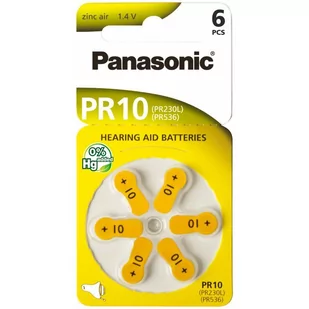 Panasonic Baterie do aparatów słuchowych PR10 6szt - Baterie i akcesoria - miniaturka - grafika 2