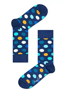 Skarpetki męskie - Happy Socks Big Dot, kolorowe i zabawne, Skarpety dla kobiet i mężczyzn, Niebieski-Pomarańczowy-Turkus (36-40) - grafika 1