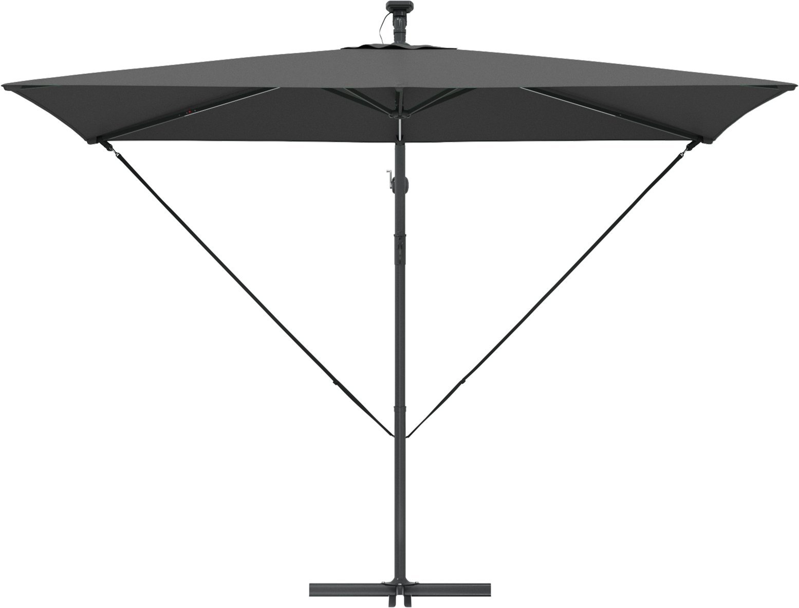 vidaXL Parasol banana na wysięgniku Antracyt 294 x 200 x 254 cm
