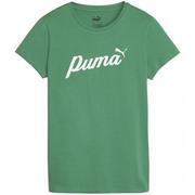 Koszulka damska Puma ESS+Script zielona 679315 86