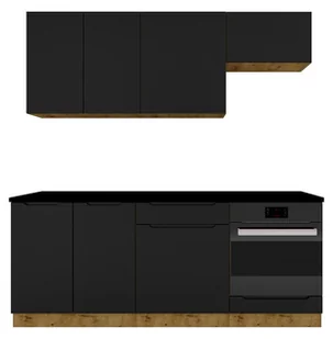 Komplet mebli kuchennych dąb artisan + czarny K4-G76 - Meble kuchenne Komplet mebli kuchennych dąb artisan + czarny K4-G76 - Meble kuchenne - miniaturka - grafika 1