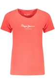 Koszulki i topy damskie - Koszulka damska Pepe Jeans z krótkim rękawem, czerwona - miniaturka - grafika 1