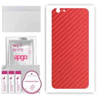 Szkła hartowane na telefon - Folia naklejka skórka strukturalna na TYŁ do Apple iPhone 6 Plus - Carbon Czerwony - apgo SKINS - miniaturka - grafika 1
