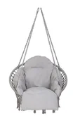 Place zabaw - Huśtawka ogrodowa bocianie gniazdo z poduszką XXL szary 120kg - miniaturka - grafika 1