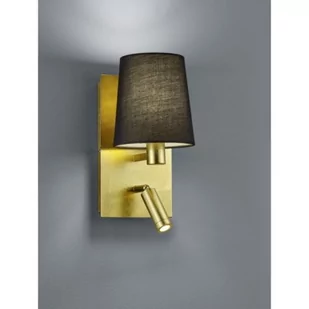 Trio Kinket LAMPA ścienna MARRIOT 271470279 abażurowa OPRAWA tuba LED 3,1W do czytania złota czarna 271470279 - Lampy ścienne - miniaturka - grafika 1