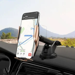 HOCO S14 CAR MOUNT WIRELESS CHARGER SILVER - Ładowarki do telefonów - miniaturka - grafika 6