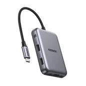 Adaptery i przejściówki - Ugreen USB-C 7w1 HDMI 4K@60Hz USB-C PD 100W 2x USB-A SD/TF - szary - miniaturka - grafika 1