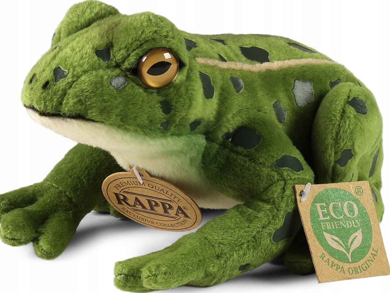 Rappa Pluszowa realistyczna maskotka Żaba zielona 19 cm