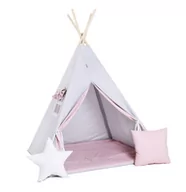 Namioty i tipi dla dzieci - SowkaDesign Namiot tipi dla dzieci, bawełna, okienko, poduszka, cukrowy sopelek - miniaturka - grafika 1