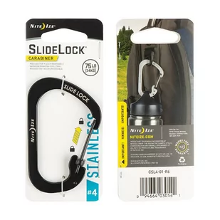 Nite Ize - SlideLock Carabiner #4 - Czarny - CSL4-01-R6 - Sprzęt wspinaczkowy - miniaturka - grafika 1