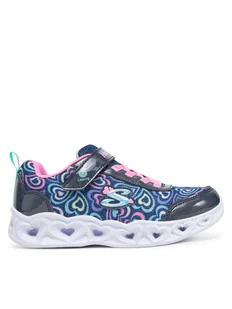 Skechers Sneakersy Heart Lights-Boogie Love 303257L/NVMT Granatowy - Buty dla dziewczynek - miniaturka - grafika 1
