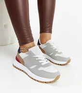 Sneakersy damskie - Wielokolorowe sneakersy na platformie Sultisz-39 - miniaturka - grafika 1