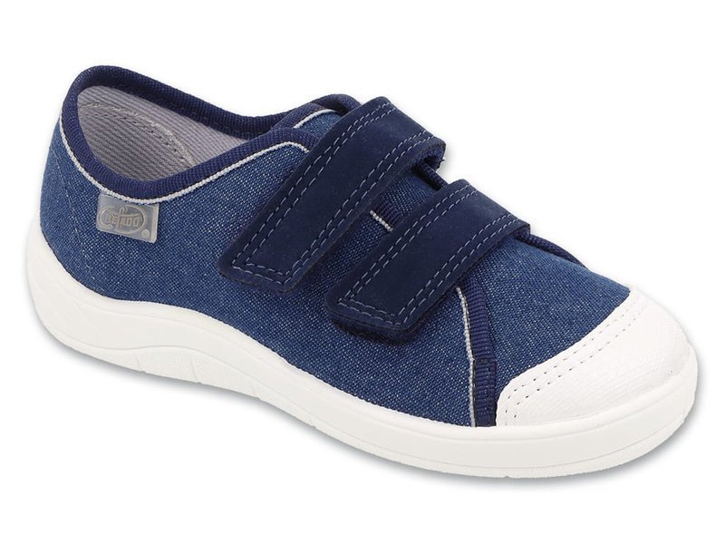 Trampki Befado 772Y023 kapcie dziecięce chłopięce na rzepy granatowe31-33