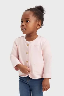 Swetry dla dziewczynek - Levi's kardigan niemowlęcy kolor różowy lekki - grafika 1