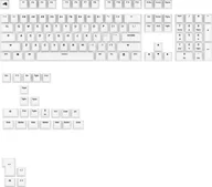 Gadżety dla graczy - Glorious Glorious GPBT Basics Keycaps, ANSI Layout US, PBT, Dye-Sub - Classic White - miniaturka - grafika 1
