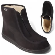 Półbuty damskie - Półbuty Damskie 41 Ciepłe Botki Czarne Szerokie Dr Orto Wygodne Zamek - miniaturka - grafika 1