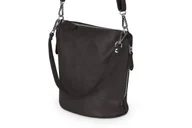 Torebki damskie - Torebka Listonoszka Skórzana Vera Pelle Miko Choco - miniaturka - grafika 1