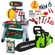 Zabawy w naśladowanie dorosłych - WARSZTAT MAJSTERKOWICZA DLA DZIECI ZESTAW PIŁA MOTOROWA INTERAKTYWNA 2W1 - miniaturka - grafika 1