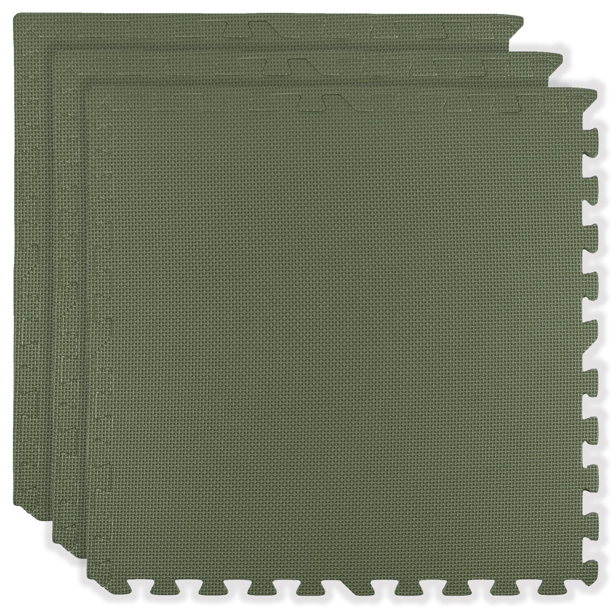 Mata piankowa podłogowa Humbi 180x60 Duże puzzle piankowe wodoodporne bezpieczne 3 szt. Khaki