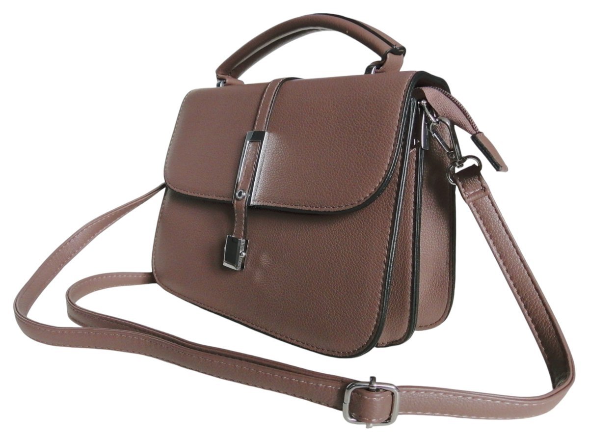 Brązowa Mała Listonoszka Damska Na Ramię, Modna Damska Torebka Z Klapą