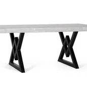 Stoły - Prostokątny stół żłóbkowy z drewna manguier 200 cm - miniaturka - grafika 1