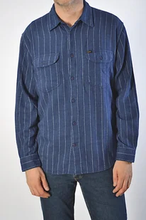 LEE WORKER SHIRT MARINE RELAXED FIT KOSZULA MĘSKA FLANELOWA - Koszule męskie - miniaturka - grafika 1