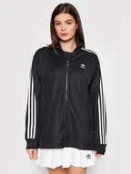 Bluzy damskie - Adidas Bluza Track HC2062 Czarny Relaxed Fit - miniaturka - grafika 1