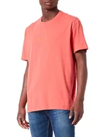 Koszulki męskie - Wrangler Męski t-shirt z logo, Spiced Coral, L - miniaturka - grafika 1