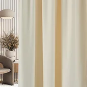Zasłony - Zasłona na taśmie marszczącej ecru aksamitna 140 x 280 cm 1 szt. - miniaturka - grafika 1