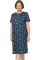 Piżamy damskie - Bawełniana koszula nocna damska rozpinana Bogna I 203 22, Kolor granatowy-wzór, Rozmiar M, MARTEL - Primodo.com - miniaturka - grafika 1