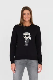 KARL LAGERFELD Czarna bluza Ikonik 2.0 - Karl Lagerfeld - Bluzy damskie - miniaturka - grafika 1