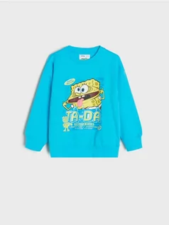 Swetry dla chłopców - Sinsay - Bluza SpongeBob - niebieski - grafika 1