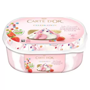 Carte D'Or Celebration Les Desserts Lody truskawkowe i lody o smaku pianki cukrowej 825 ml - Lody i desery lodowe - miniaturka - grafika 1