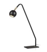 Lampy stojące - Markslojd Stojąca LAMPKA biurkowa COCO 107340 metalowa LAMPA stołowa regulowana kula ball czarna 107340 - miniaturka - grafika 1