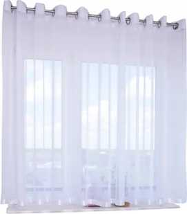 FIRANA GOTOWA 200X220 PRZELOTKI PROSTA DŁUGA ZASŁONKA WOALOWA - Firany - miniaturka - grafika 1