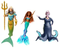 Lalki dla dziewczynek - Lalki Disney Mattel Mała syrenka: Ariel, King Triton & Ursula 29 cm - miniaturka - grafika 1