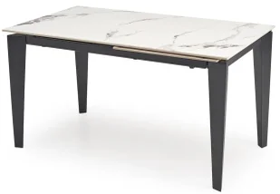 Rozkładany biały stół z blatem imitującym marmur - Drix - Stoły - miniaturka - grafika 1