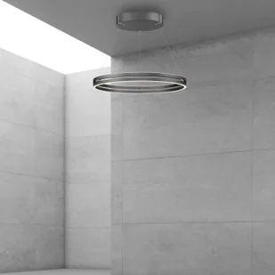 Lampa wisząca LED PURE E-Loop, szara, Ø 70 cm, aluminium, CCT - Lampy sufitowe - miniaturka - grafika 2
