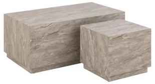 Zestaw 2 stolików kawowych Dice szary marmur 42 cm - Ławy i stoliki kawowe - miniaturka - grafika 1