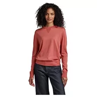Swetry damskie - G-STAR RAW Damski sweter z dzianiny Core Round Neck Knit, Różowy (Pink Ink D21960-d166-c618), M - miniaturka - grafika 1