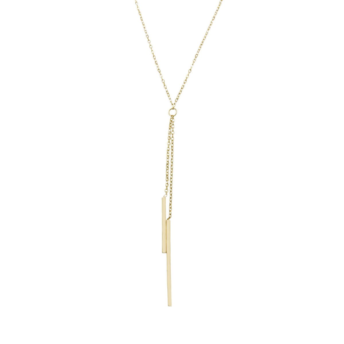 Naszyjnik krawatka jasne złoto celebrytka stal chirurgiczna