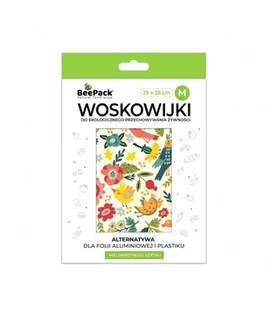 Woskowijka do przechowywania żywności, FOLKOWY ZAWRÓT GŁOWY, rozmiar M (28x28cm), BeePack - Folia, papier śniadaniowy, serwetki - miniaturka - grafika 1